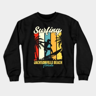 Surfing | Jacksonville Beach, Florida Crewneck Sweatshirt